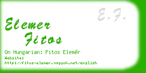elemer fitos business card