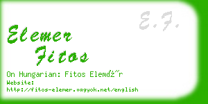 elemer fitos business card